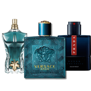 Box of 3 Fragrances: Prada Luna Rossa, Versace Eros, and Le Beau (Eau de Parfum)
