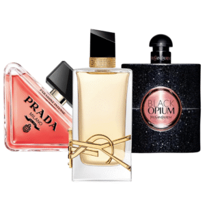 Box of 3 Fragrances: Prada Paradox, Black Opium Yves Saint Laurent, and Libre 100ml